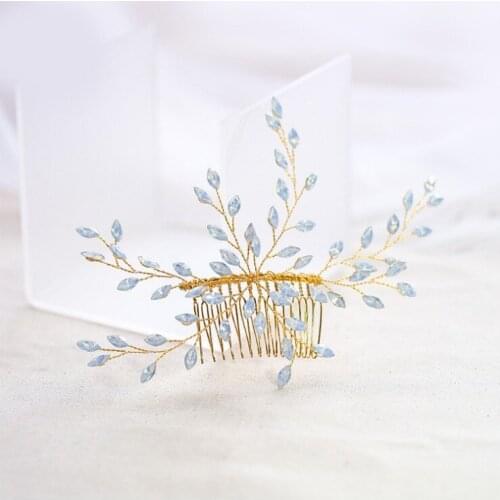 2020 Simple Wedding Bridal Hair Accessories Jewelry Handmade Crystal Rhinestone Bridal Party Prom Pageant Hair Comb Hairpins
