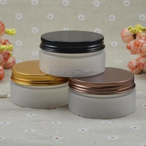 50G Frosted PET Jar,plastic bottle,mask cream Bottle, with black/bronze/gold lid for cream/skin care products packaging F239