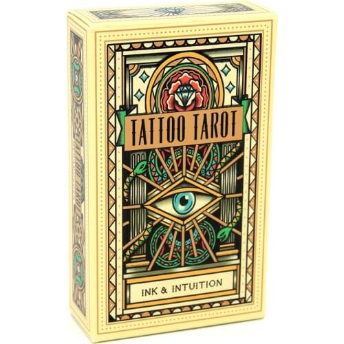 78pcs Tattoo Tarot Cards Full English Board Game Tarot Card Deck Family Party Entertainment Game Playing Cards PDF Instructions