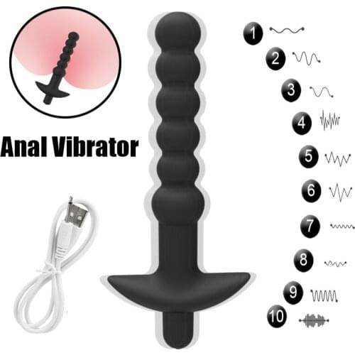 Anal Butt Beads Plug Vibrators Silicone Balls For Men Sex Toys Male Gay Masturbators Prostate Massager Stimulator Women Dildo