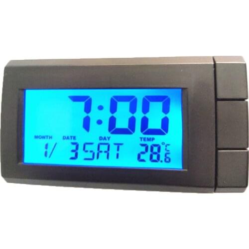 Car Thermometer With Backlight Function Digital Clock Car Electronics Indoor Temperature LCD Display Gauge