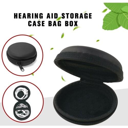 EVA Hearing Aid Storage Case Bag Box Invisible Zipper for Hearing Aids Earbuds Carrying Box Holder BTE ITE