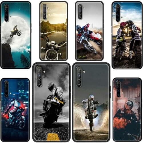 Phone Shell For Oppo Realme 8 Pro Case Realme GT XT X3 X2 Q3 5 6 6i 7 Pro C15 C21 Soft Cover Moto Cross motorcycle sports