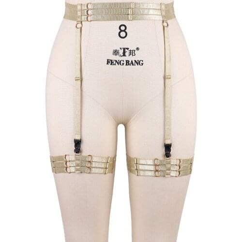 Bondage Stockings Garter Belt Removable Leg Harness Women Punk Goth Sexy Lingerie Body Cage Golod Garters Body Harness Belt