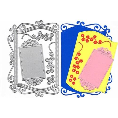 Flower Frame Metal Cutting Dies Scrapbook Card Making Embossing Folder Clear Stamps Photo Album Molde Stencil Die Cut