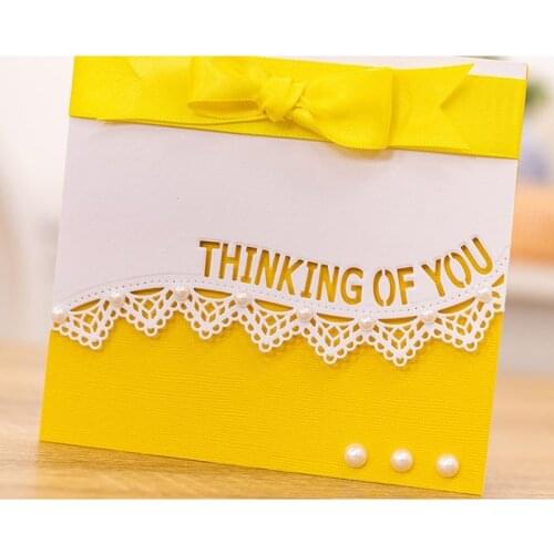 Flowers Thank of You Lace Metal Cutting Dies Cut Die Mold Card Scrapbook Paper Craft Knife Mould Blade Punch Stencils 2021 New