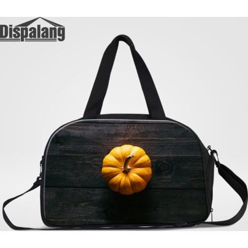 Dispalang Travel Bag Large Capacity Men Women Hand Luggage Bag Pumpkin Travel Duffle Bags Multifunctional Travel Weekend Bags