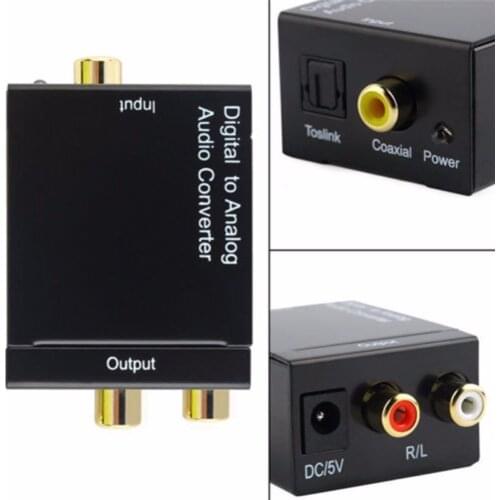 Digital to Analog Audio Converter Cable SPDIF Fiber Coaxial Audio RCA Signal to Analog L/R Adapter Decoder For TV Box PC XBOX360