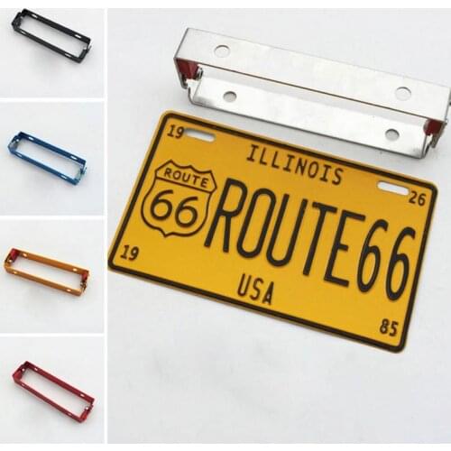 Adjustable angle license plate bracket and frame license plate bracket of aluminum motorcycle license plate