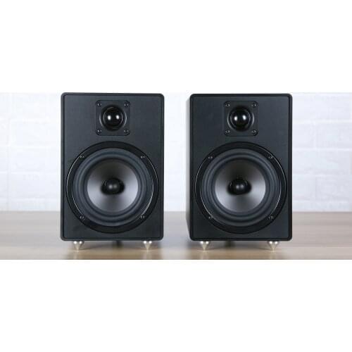 KYYSLB All Aluminum Alloy Shell Hivi 5 Inch Two-way Desktop HIFI Speaker All Aluminum Luxury 35W ~ 70W Speaker