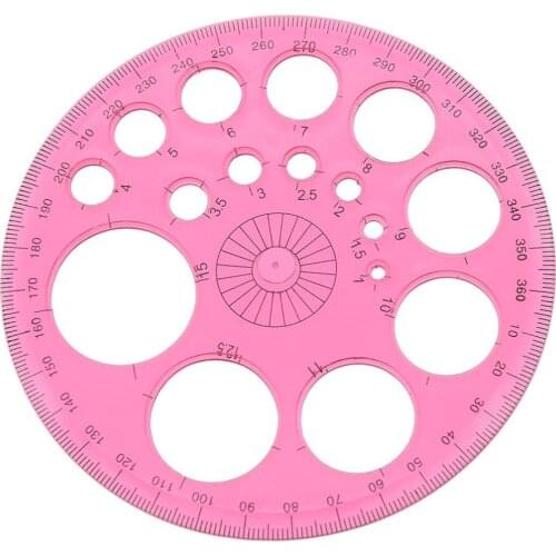 XRHYY 1 Pieces Patchwork Circular Template Ruler 360 Degree Full Circle Protractor Fashion New random for product colour