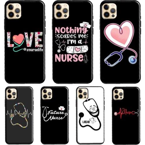 Nurse Stetoscope Soft Cover For iPhone 11 12 Pro Max XS XR X 12 mini SE 2020 5S 6S 7 8 Plus Phone Case