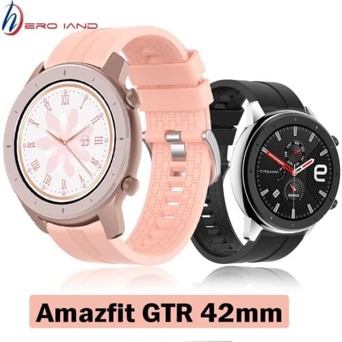 20mm Soft Silicone Band for Xiaomi Huami Amazfit GTR 42mm GTS Smart watch Sport bracelet for Huami Amazfit Bip lite Wrist Strap