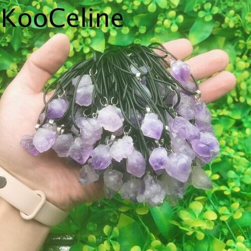 Natural Crystals Quartz Amethyst Pendant Ore Stones Energy Reiki Specimen Aquarium Home Room Decoration Accessories Gemstone