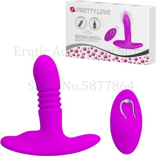New Stimulate Anal Plug butt plug Wireless Remote Control Invisible Wear Telescopic G-spot Strapon Dildo Vibrator Sex Toys