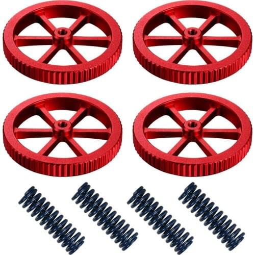 4 PCS Upgrade Aluminum Hand Twist Leveling Nut with Hot Bed Springs Printer Compression Springs Compatible for Ender 3/3 Pro