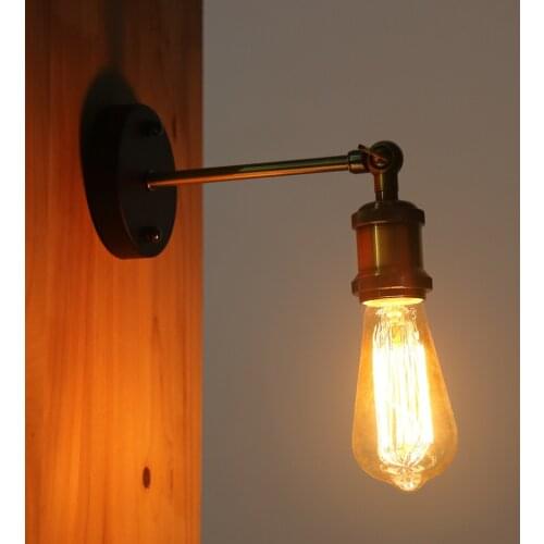 OuXean Industrial Retro Vintage E27 Iron Wall Lamp Indoor Light for Home Studio Corridor Shop(No Bulb)