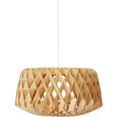 Large Plike Pendant Lights Black White Natural Wood Pendant Lamp For Living Room Dinning Room Restaurant Lighting Fixtures PL409