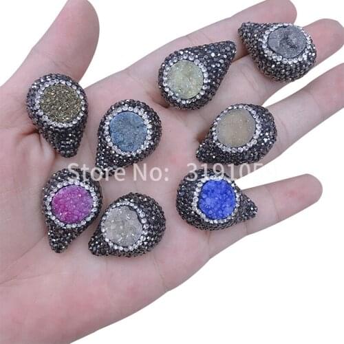 Simple and fashionable European and American vintage crystal teeth separation beads temperament jewelry