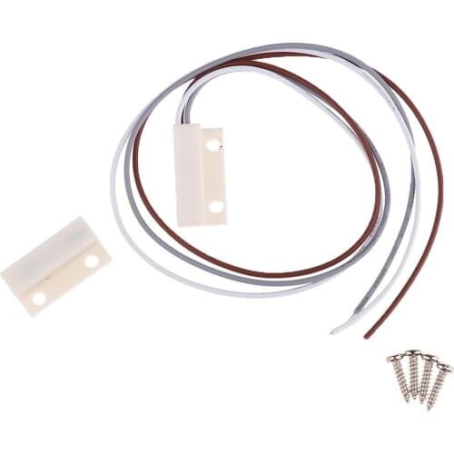 Wired Magnetic Door Recessed Contact Reed Switch Alarm 10-20mm White
