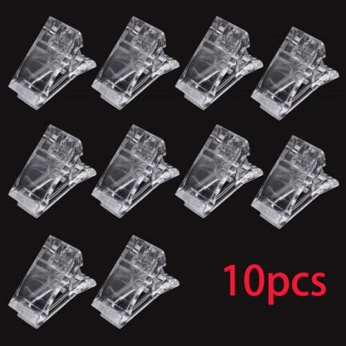 Transparent Nail Tip Clips Building Finger Nail Extension Construction Fixture Manicure Tool Beauty Practical False Nails Clamp