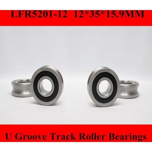 12MM track LFR5201-12 NPP LFR5201 R5201-12 2RS Groove Track Roller Bearings 12*35*15.9 mm