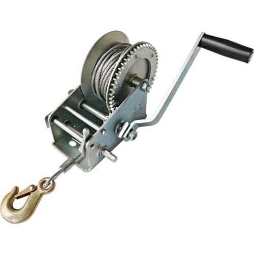 600lb Alloy Steel Cable Hand Winch Crank Gear Winch ATV Boat Trailer Heavy Duty Gear Winch Hand tool