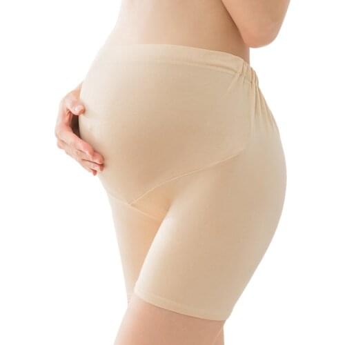 Summer Maternity Shorts Solid Color Flat Edge High Waist Elasticity Pants Nursing For Pregnant Woman Pregnancy Underpants