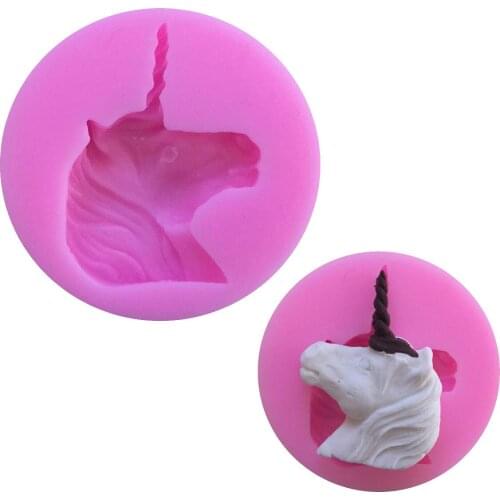 3D Unicorn Silicone Mold Chocolate Fondant Cake Cupcake Baking Decor DIY Decoration Tool