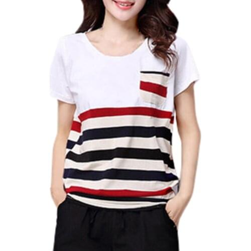 Женские полосатые футболки WHooHoo China At AliExpress