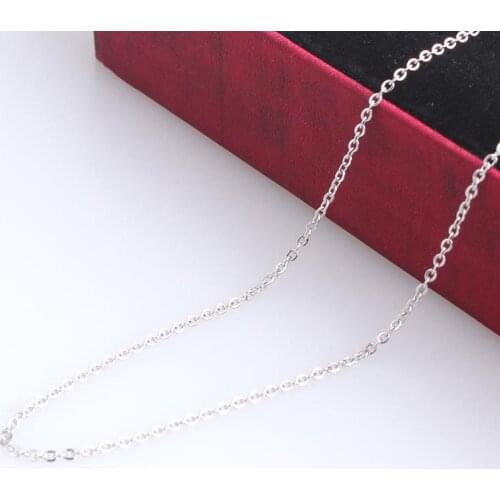 1.5mm width 0 word chains length 50cm 316L Stainless steel Necklace for men women jewelry wholesale