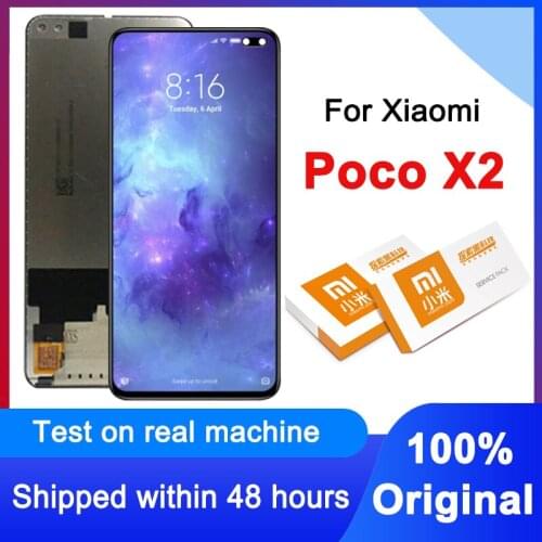 100% Tested 6.67" Display Replacement For Xiaomi Poco X2 LCD Touch Screen Digitizer Assembly For Pocophone X2 Display Panel