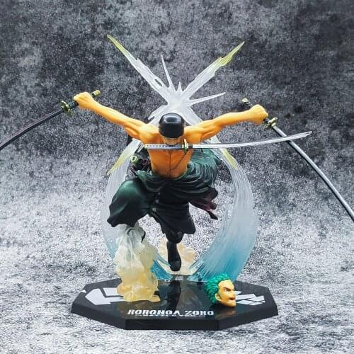 20cm Anime OnePiece Action Figure Roronoa Zoro Carry Katana Figma Ghost Chopping GK Gift Model Decoration Collection Figurine