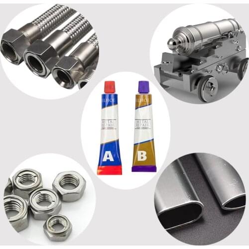 50g Kafuter A + B Metal Repair Glue Super Glue Iron Steel Car Radiator Water Tank Special Leakage Plugging Welding Glue