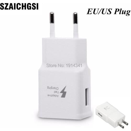 SZAICHGSI Adaptive Fast Charging USB Charger Adapter EU US Plug for Samsung Galaxy S7 S6 Edge Note 4 5 wholesale 1000pcs/lot