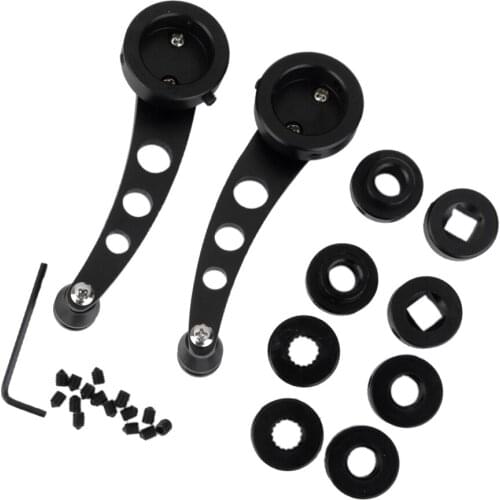 Aluminum Car Window Winders Door Cranks Handles Universal Kit NEW Black