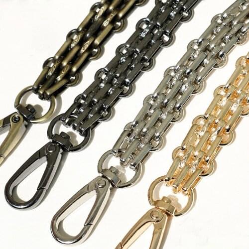 16mm Wide Bag Chain - DIY Gold, Silver, Gun Black, Bronze Metal Chain Shoulder Crossbody Bag Strap Handle for Large Handbags