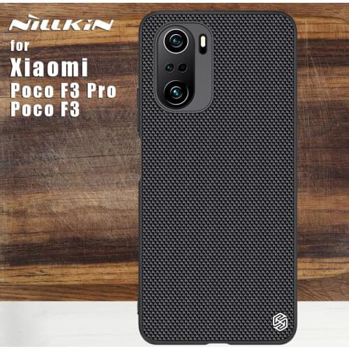 Nillkin Textured Case for Xiaomi Poco F3 Pro case back cover protective nylon fiber TPU PC 360 cases for Poco F3 Pro 5G