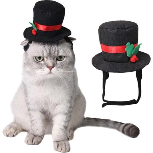 Pet Headband Dog Hat Cat Christmas Accessories Santa Cap Pompoms Headbands Christmas Headwear Party Hats