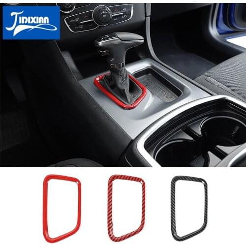 MOPAI Interior Mouldings ABS Car Gear Shift Panel Decoration Ring Cover Sticker Accessories for Dodge Charger 2015