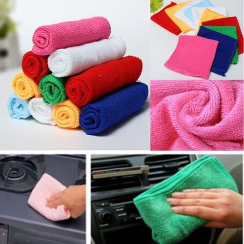 JX-LCLYL 10pcs Super Microfiber Cleaning Towel Car Home Kitchen Wash Clean Cloths 25*25cm