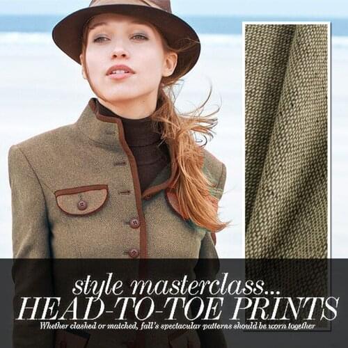 Cationic 100% Wool Fabric For Winter Garment Coat W1H82