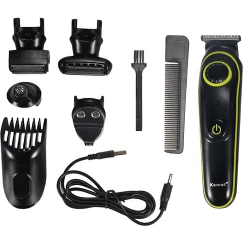Kemei Electric Hair Trimmer Hair Clipper Multifunctional Electric Shaver for Men Rechargeable Beard Barber Hair Cutting Machine