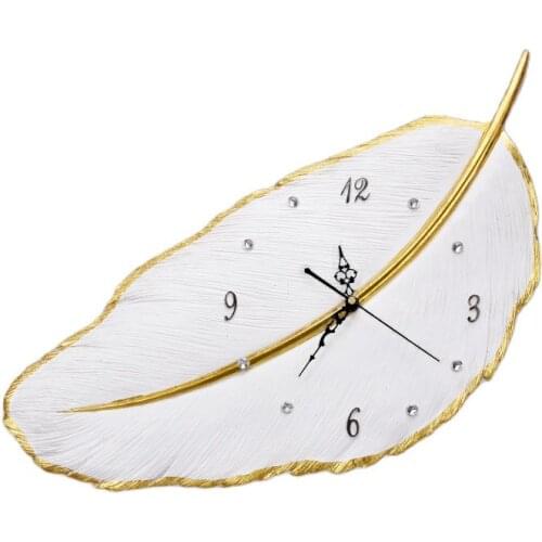 Creative Large Wall Clock Living Room 3d Silent Feather Clocks Wall Home Decor Modern Luxury Wall Watches Duvar Saati Gift SC650