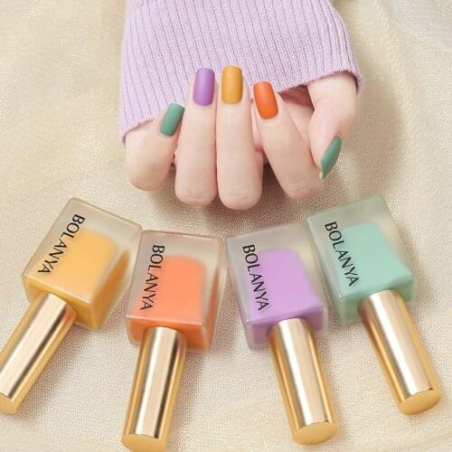 Matte Nail Polish Matte Matte Velvet Non-peelable Matcha Color Free Baking Micro Glue Not Fade Popular Colors for Autumn Winter