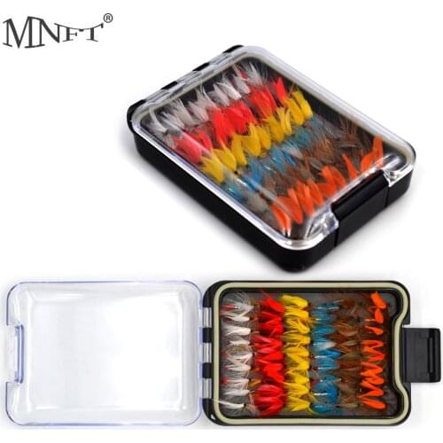 MNFT 40/54/72/120Pc Portable Fly Fishing Dry Wet Flies Nymph Box Set Trout Grayling Panfish Lure Carp Artificial Fish Bait