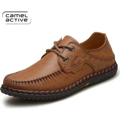 Camel Active 2018 Fashion Style Soft Moccasins Men Loafers High Quality Genuine Leather Shoes Men Flats Gommino Driving Shoes