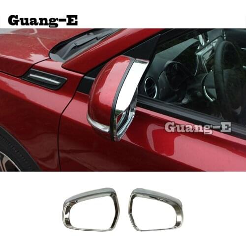 For Suzuki Vitara 2016 2017 2018 2019 Sticks Rear Rearview Side Glass Mirror Trim Frame Rain Shield Sun Visor Shade ABS 2pcs