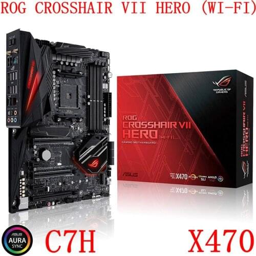 NEW For ASUS ROG CROSSHAIR VII HERO (WI-FI) Motherboard Socket AM4 For AMD X470 X470M Original Desktop Mainboard Mainboard