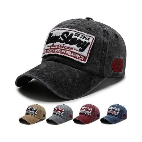 2021 New Mens Washed Cloth New Stany Side 49 Cap Korean Outdoor Leisure Wild Street Spring and Autumn Sunshade Baseball Cap